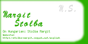 margit stolba business card